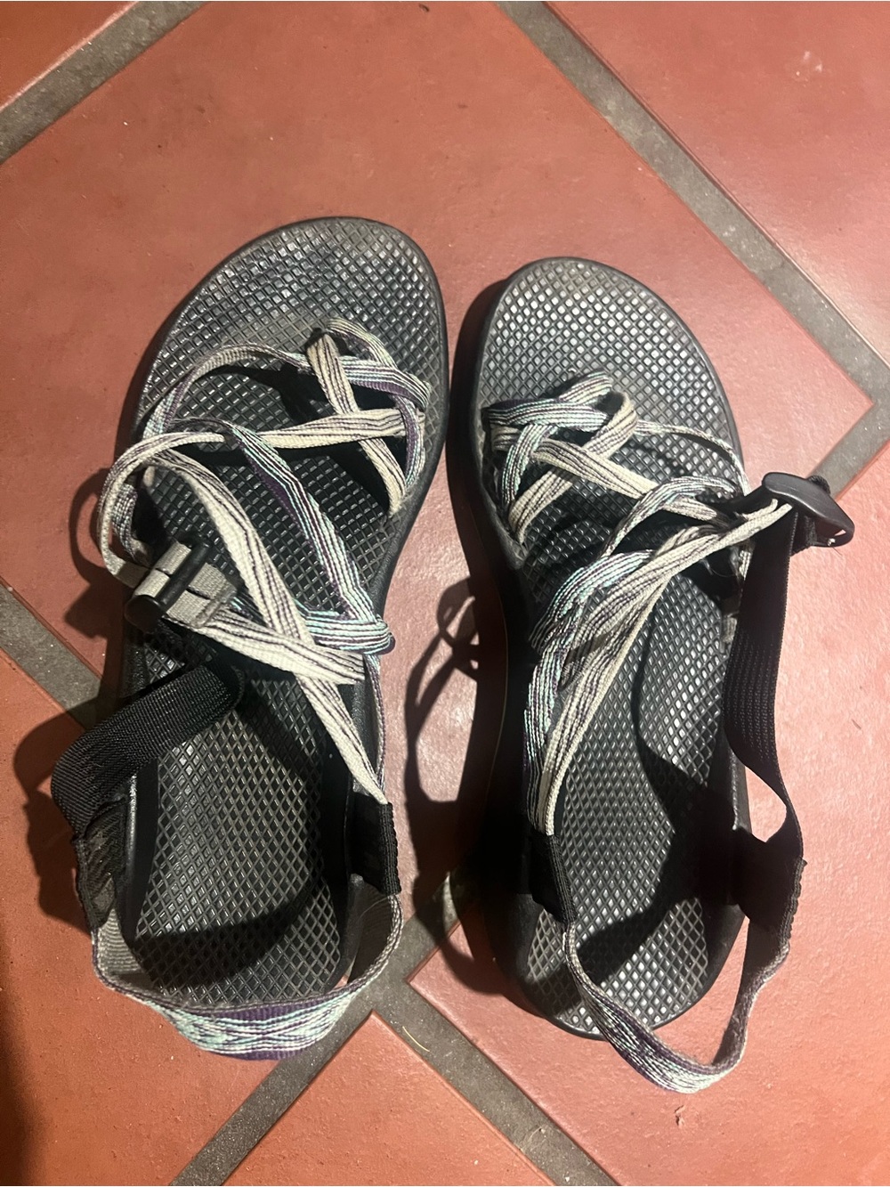 Chaco Women's Black Sandals with Multi-Color Straps
